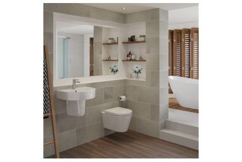 Valencia Rimless Wall Hung WC & Soft Close Seat