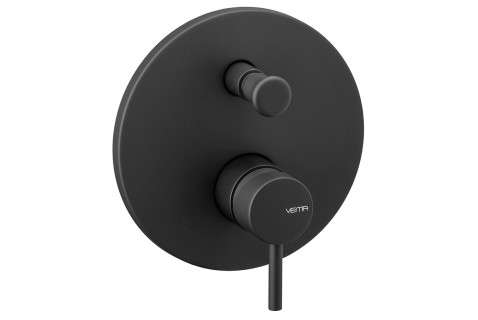 Vema Maira Black Concealed Two Outlet Shower Mixer w/Diverter