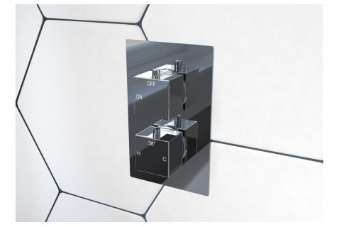 Peridot Shower Pack Two - Single Outlet Twin Shower Valve w/Overhead