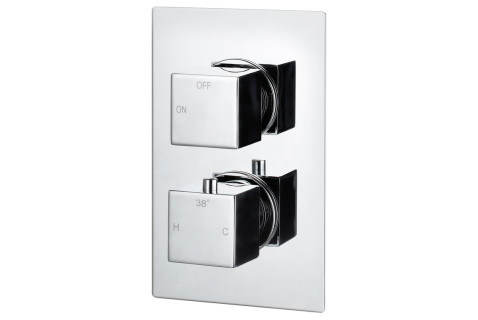 Peridot Thermostatic Single Outlet Twin Shower Valve