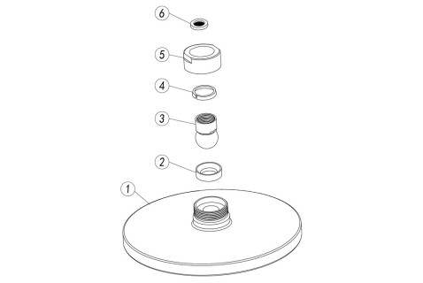 200mm Round Showerhead - Chrome