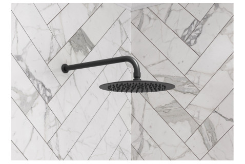 200mm Round Showerhead - Matt Black