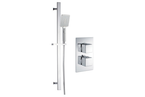 Peridot Shower Pack One - Single Outlet Twin Shower Valve w/Riser Kit