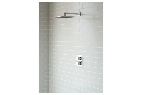 Peridot Shower Pack Two - Single Outlet Twin Shower Valve w/Overhead