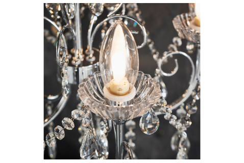 Peony 5 Arm Chandelier Ceiling Light - Chrome