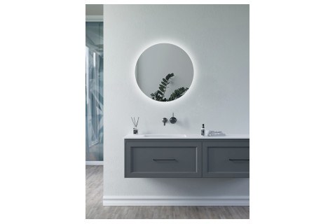 Leonardo 600mm Round Back-Lit LED Mirror