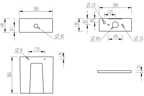 Palma Rimless Short Projection Close Coupled Part Shrouded WC & Soft Close Seat