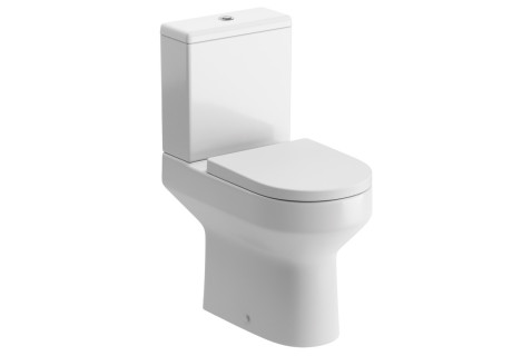 Cadiz Close Coupled Open Back Comfort Height WC & Soft Close Seat