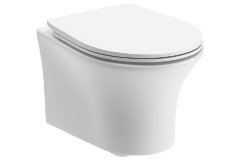 Tarragona Rimless Wall Hung WC & Soft Close Seat