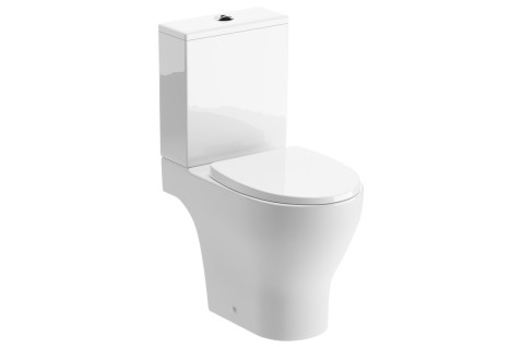 Palma Rimless Short Projection Close Coupled Part Shrouded WC & Soft Close Seat
