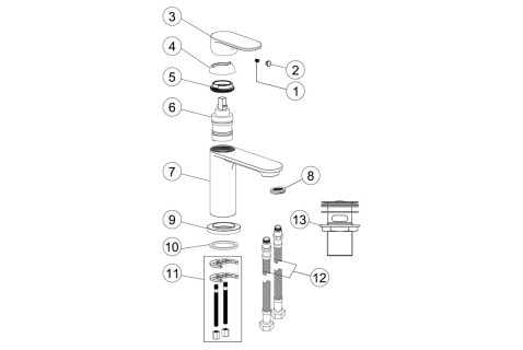 Lulu Basin Mixer - Chrome