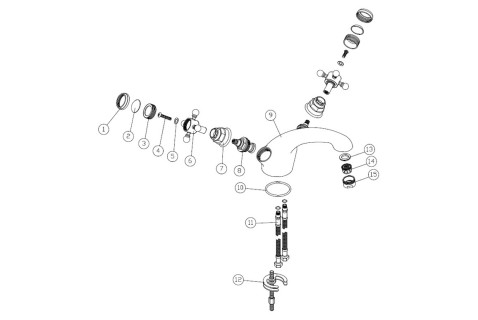 Elizabeth Basin Mixer & Pop Up Waste - Brushed Brass