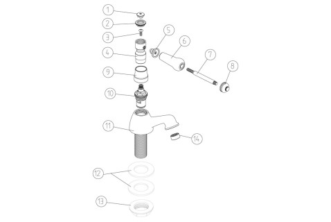 Elsie Basin Pillar Taps - Chrome