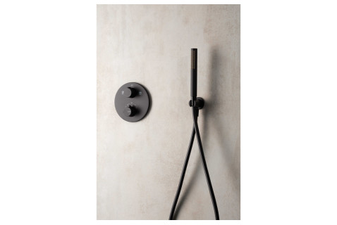 Vema Timea Black Round Handheld Showerhead