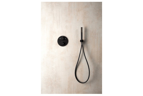 Vema Timea Black Round Handheld Showerhead