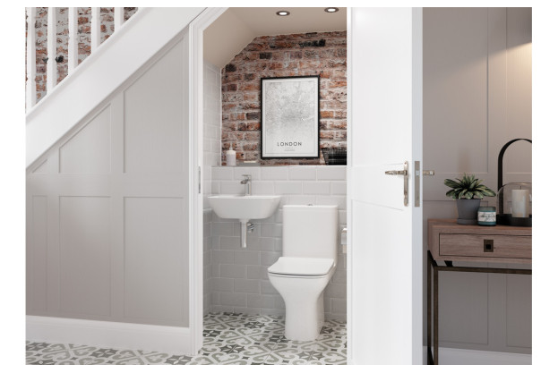 Granada Short Projection Close Coupled Fully Shrouded WC & Wrapover Soft Close Seat