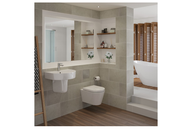 Valencia Rimless Wall Hung WC & Soft Close Seat