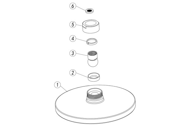 200mm Round Showerhead - Chrome