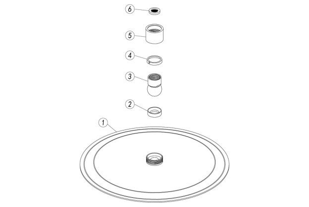 250mm Round Ultraslim Showerhead - St/Steel