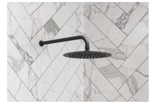 200mm Round Showerhead - Matt Black