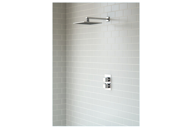 Peridot Shower Pack Two - Single Outlet Twin Shower Valve w/Overhead