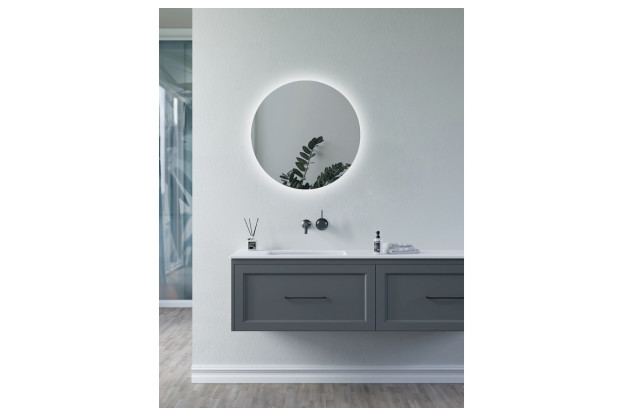 Leonardo 600mm Round Back-Lit LED Mirror