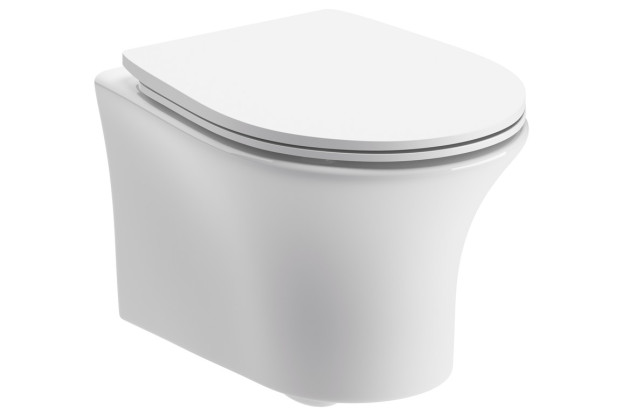 Tarragona Rimless Wall Hung WC & Soft Close Seat