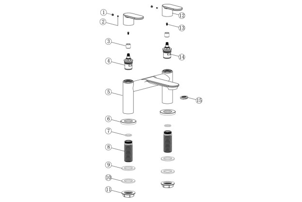 Lulu Bath Filler - Chrome