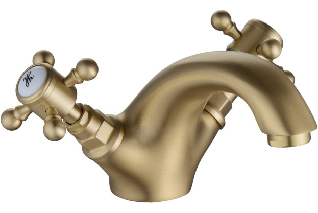 Elizabeth Basin Mixer & Pop Up Waste - Brushed Brass