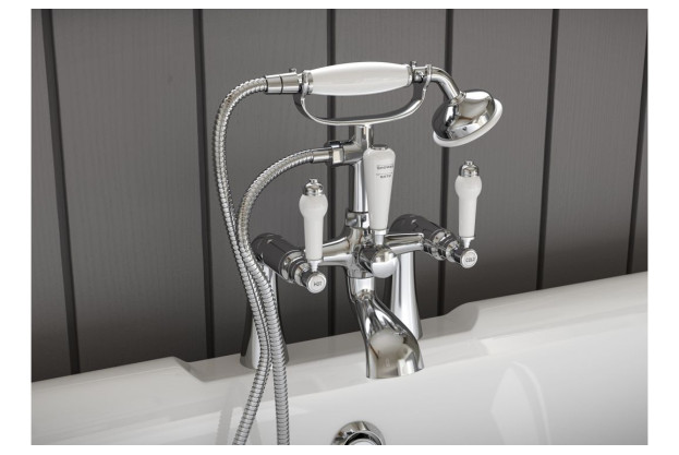 Elsie Basin Pillar Taps - Chrome