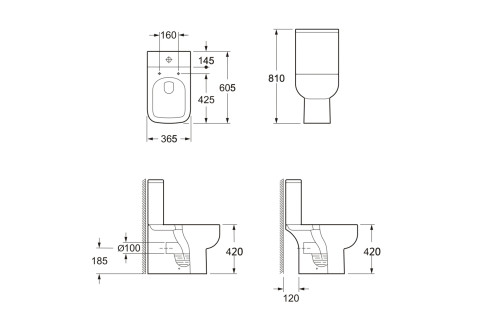 Project Square Close Coupled Toilet 4