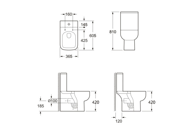 Project Square Close Coupled Toilet 4