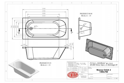 1500 x 700 Galakta Straight Bath 3