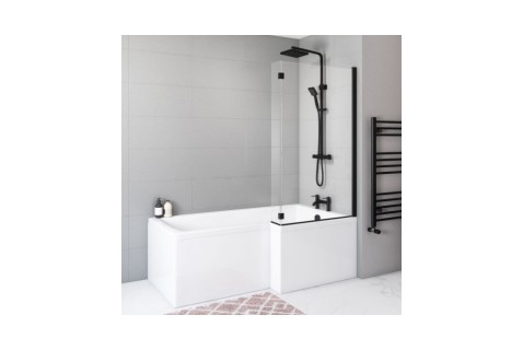 1700 Lshape Showerbath, Panel & Screen 1